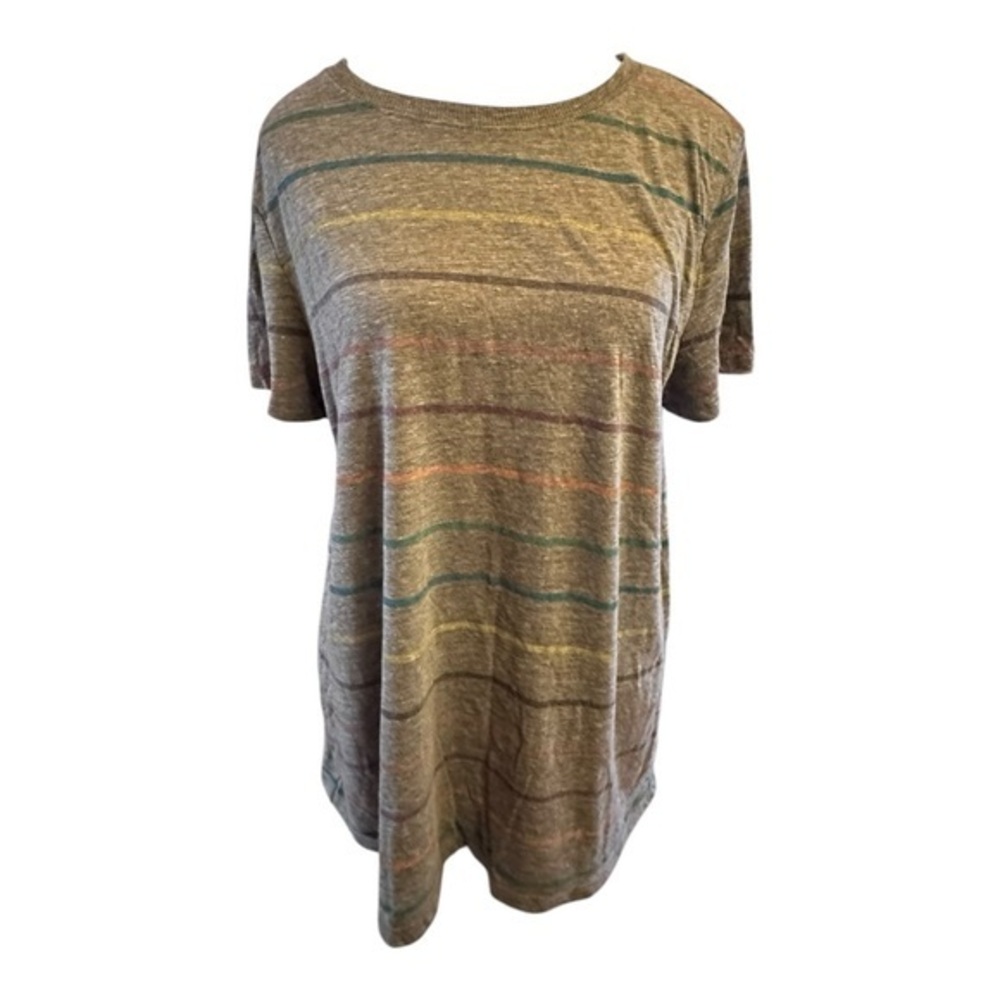 Women’s torrid 00 Grey Striped Vintage Triblend Crew Neck Short Sleeve Tee 12